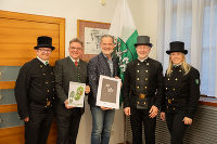 Glücksbringer zum Jahresstart im Landhaus - Rauchfangkehrer überbrachten Neujahrswünsche